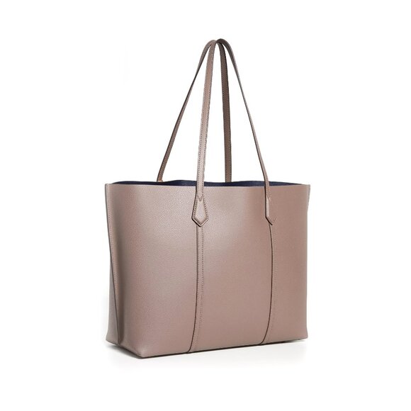 Tory Burch Perry Large Leather Tote – Clam Shell - Picture 2 of 9